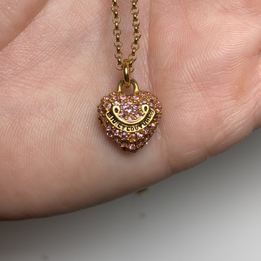 Juicy couture gold and pink necklace